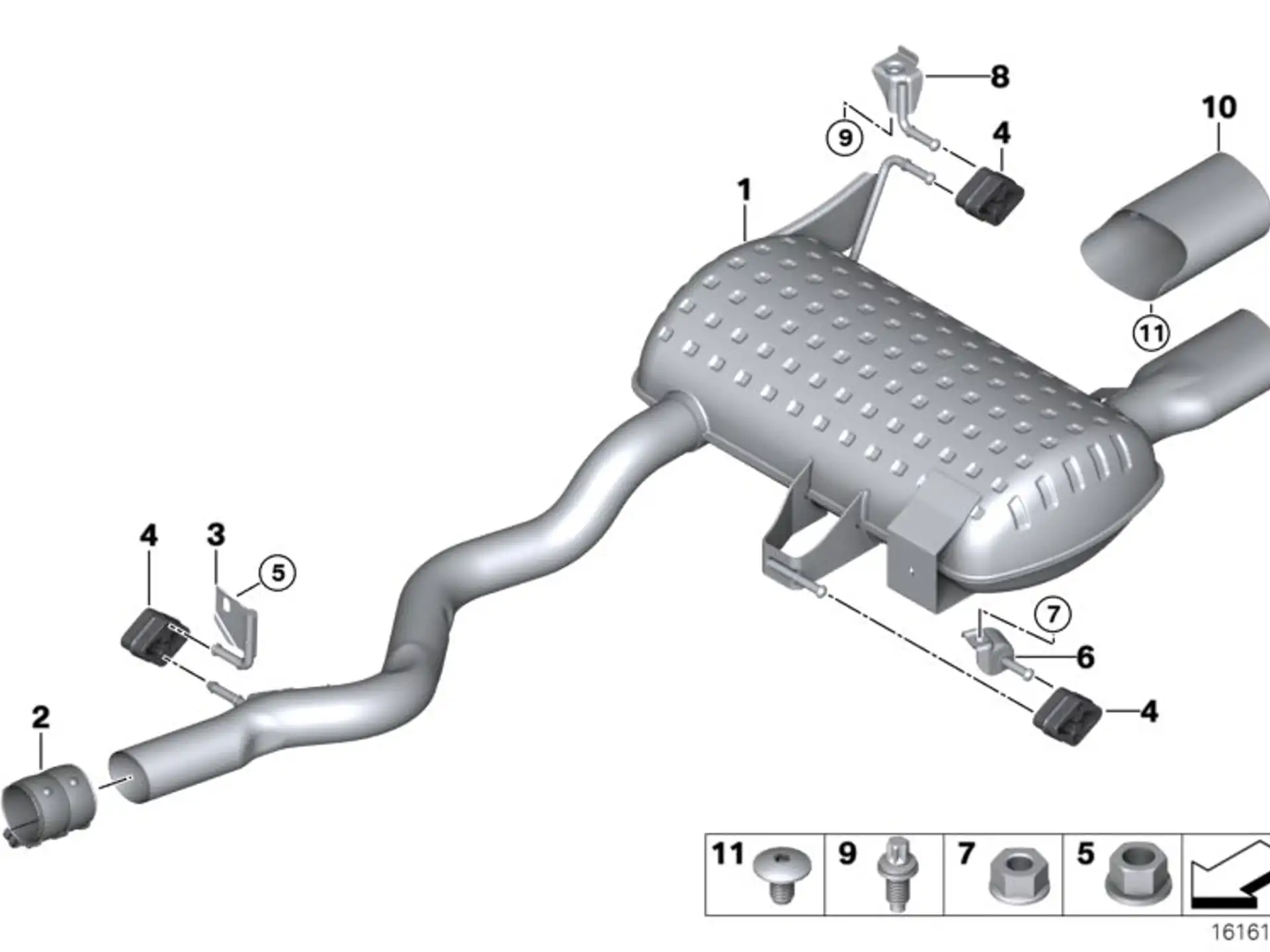 BMW Endrohrblende schwarzchrom E90 E91 E92 E93 18307618464
