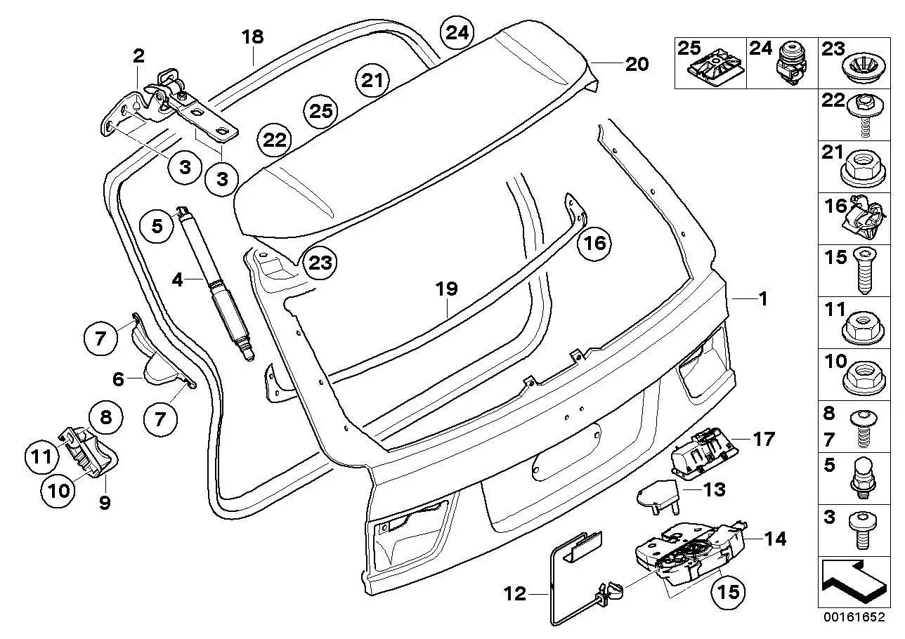 BMW Gasdruckfeder Heckklappe E70 51247294199 - X5 E70