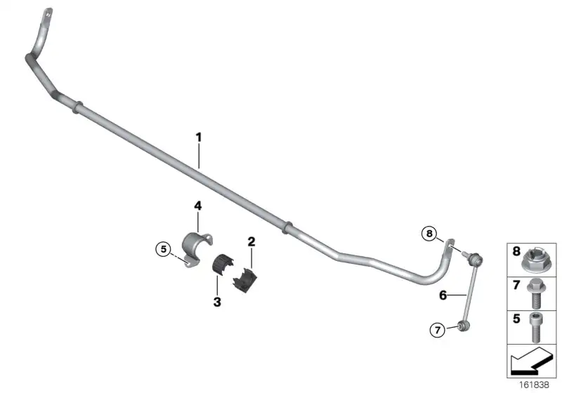 BMW Stabilisator hinten E93 33552283962 - 3er E93