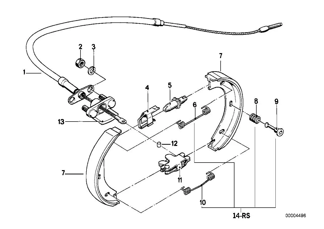 BMW Handbremsbowdenzug E12 E24 34411118583