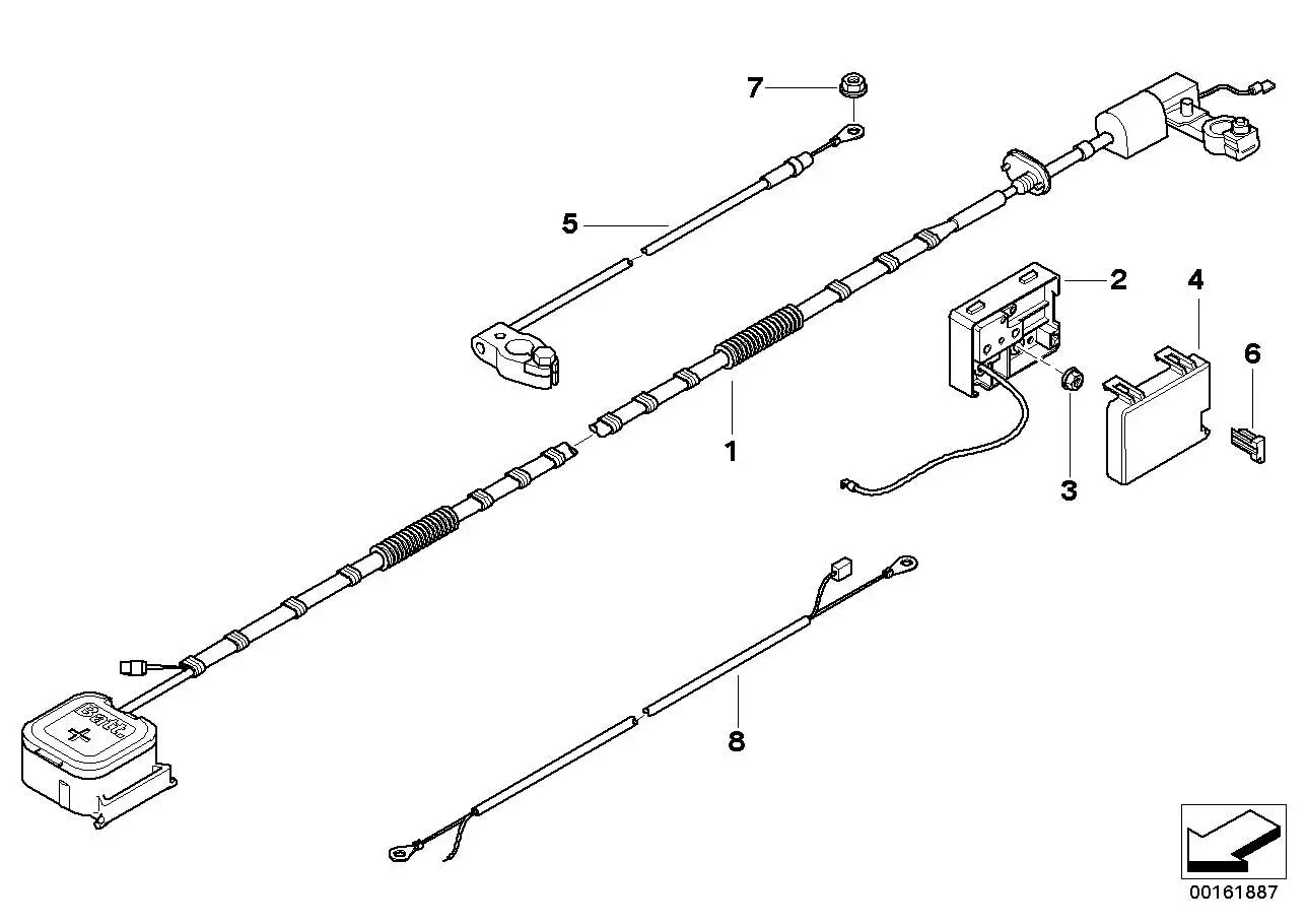 BMW Batteriekabel plus R53 61121508931