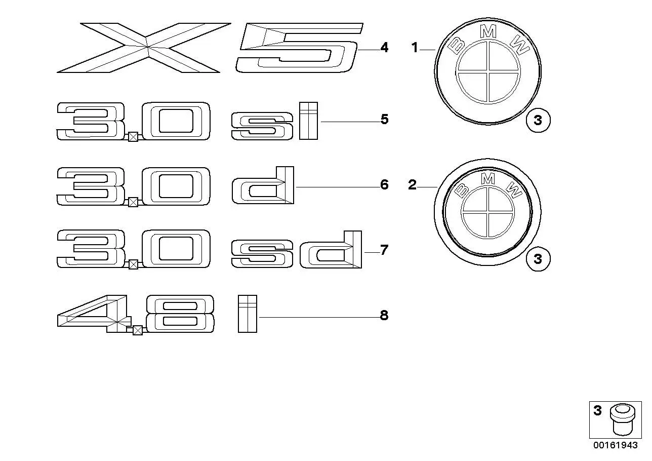 BMW Plakette hinten 51147157696 - X5 E70