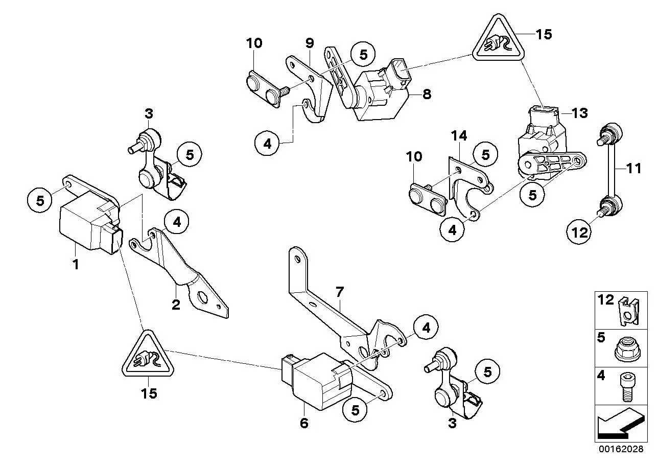 BMW Höhenstandssensor E53 37146754921