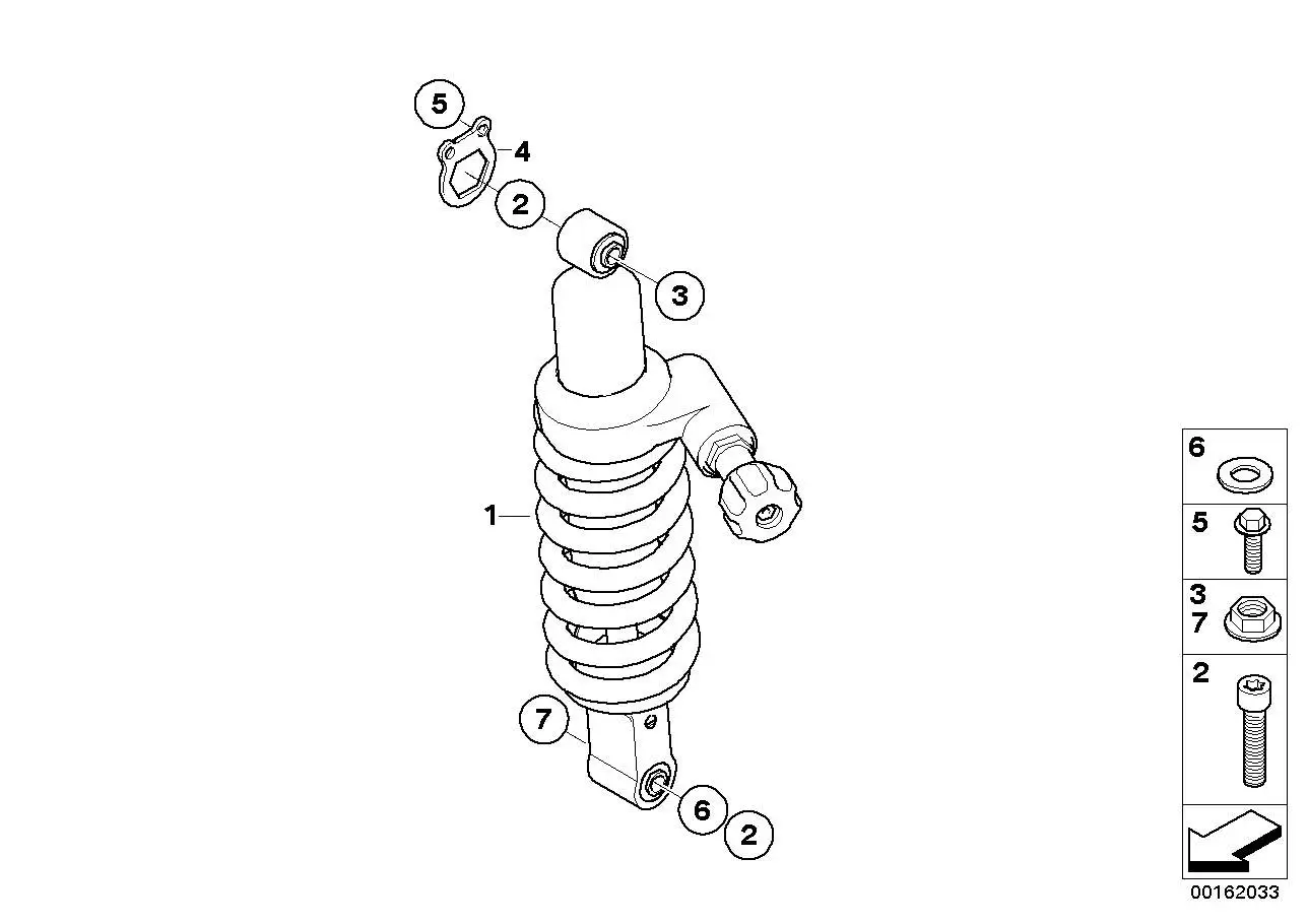 BMW Federbein hinten K15 33537696859 - Bildposition 01