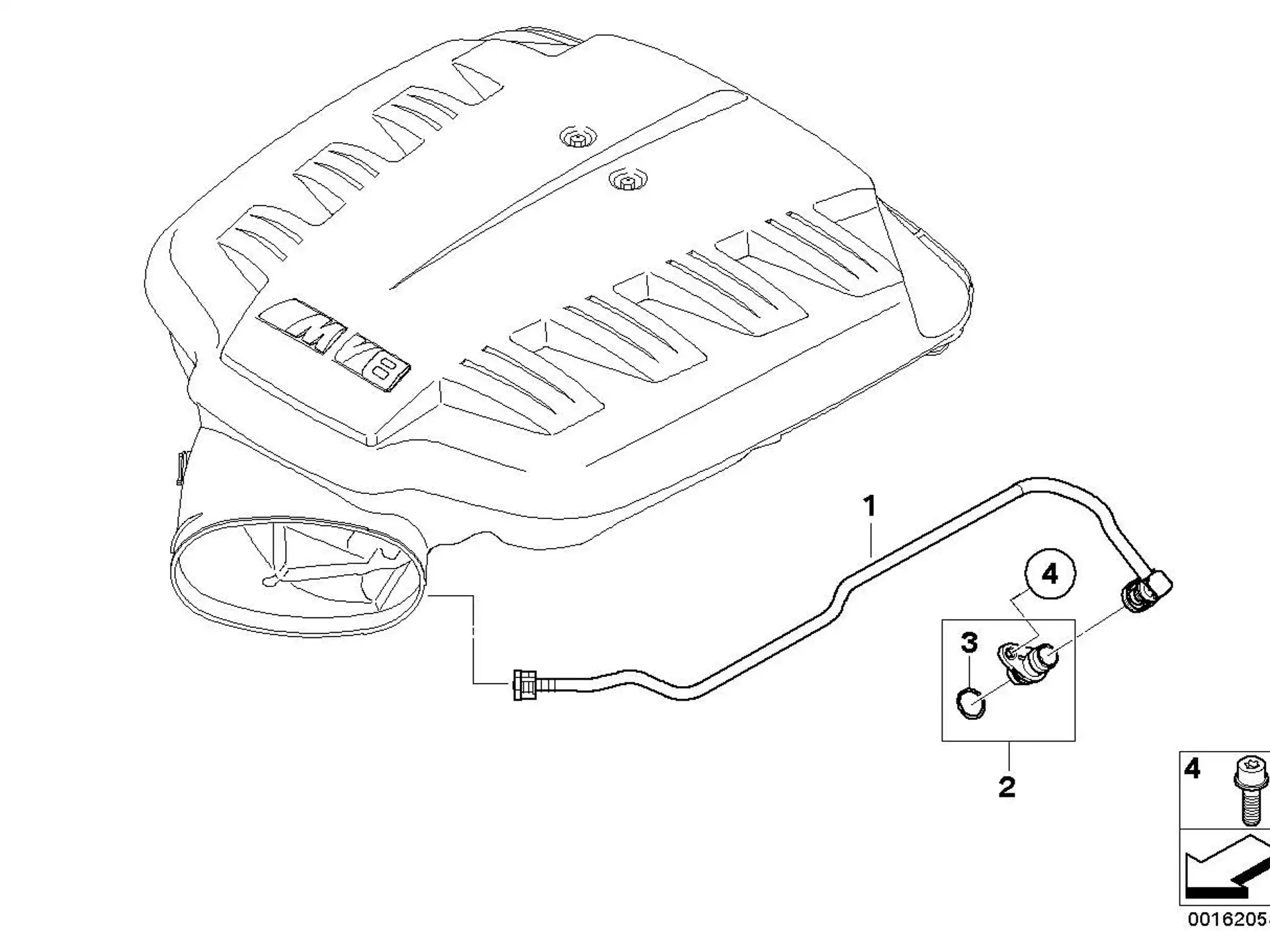 BMW Entlüftungsschlauch E90 E92 E93 11617838288