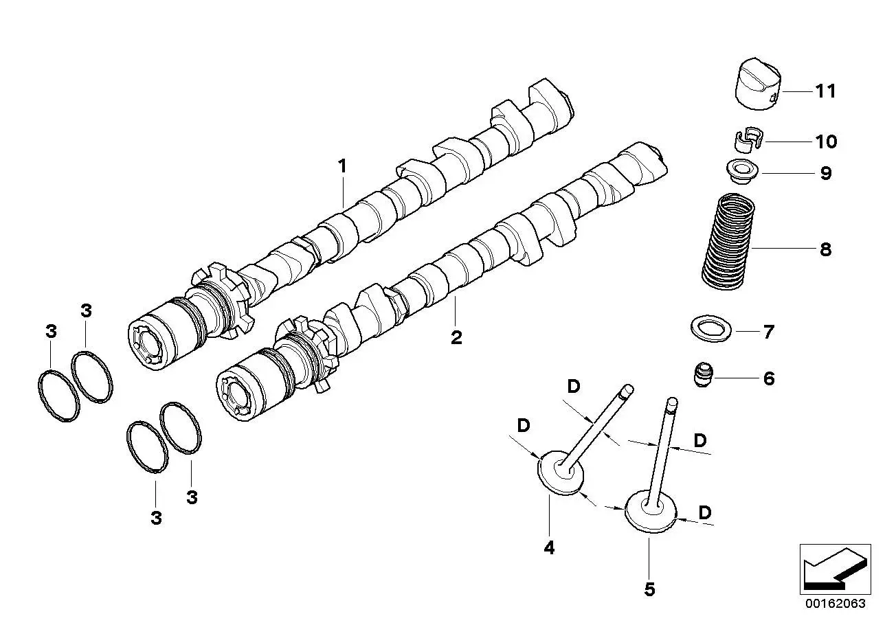 BMW Einlassventil E60 E61 E63 E64 E90 E92 E93 11347838293 - 3er,