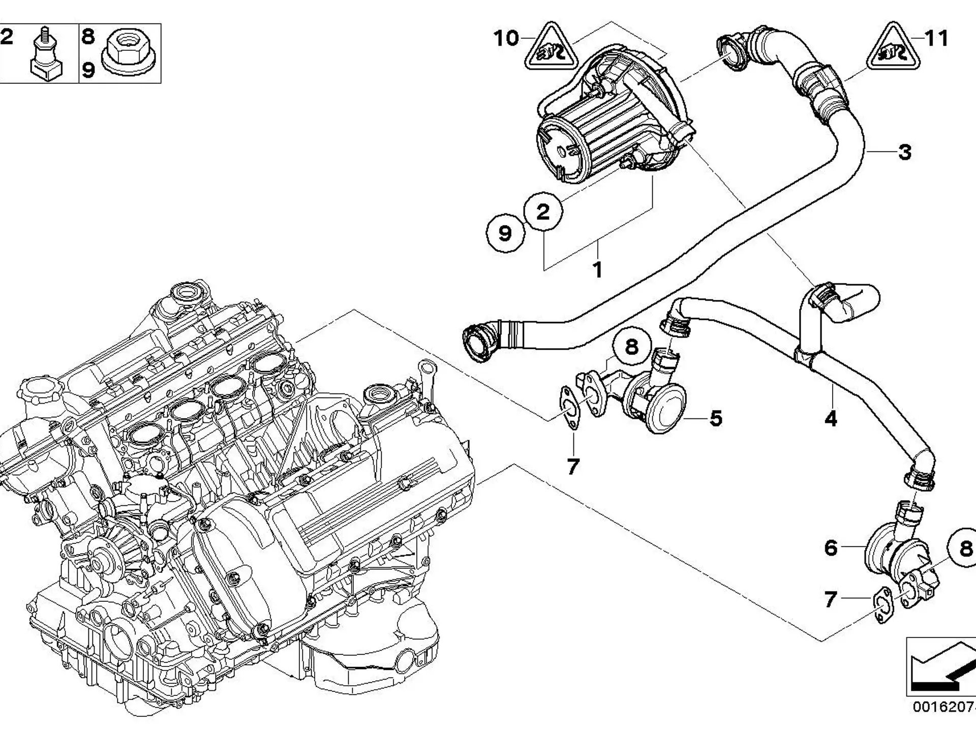 BMW Saugschlauch E90 E92 E93 11727838504