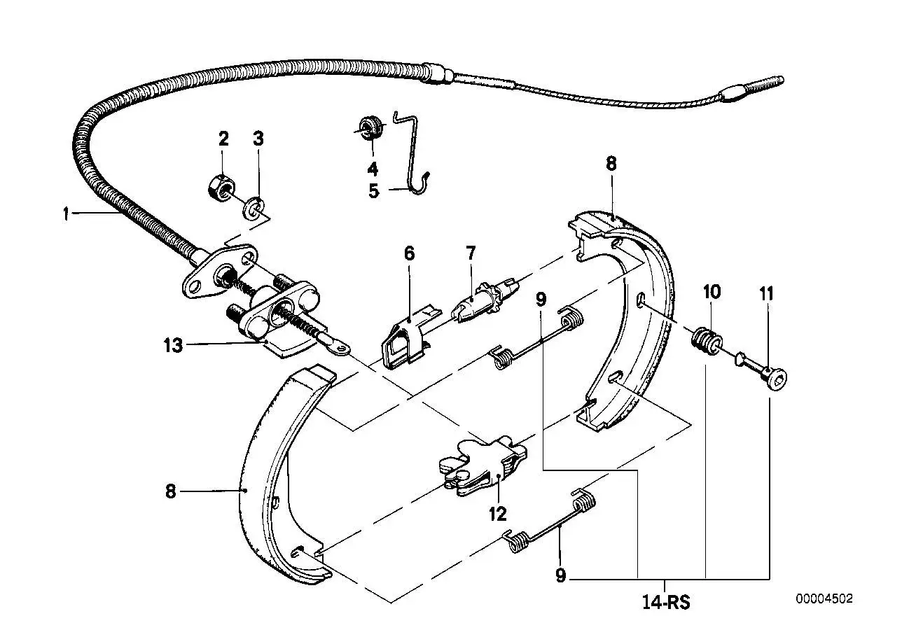 BMW Handbremsbowdenzug E21 34411120189 - Bildposition 01
