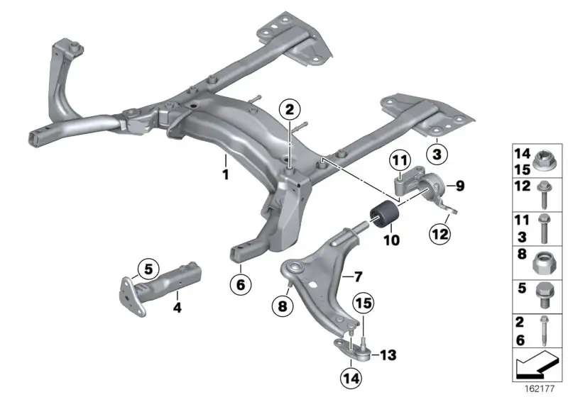BMW Vorderachsträger R55 R56 R57 R58 R59 31116772229 - MINI