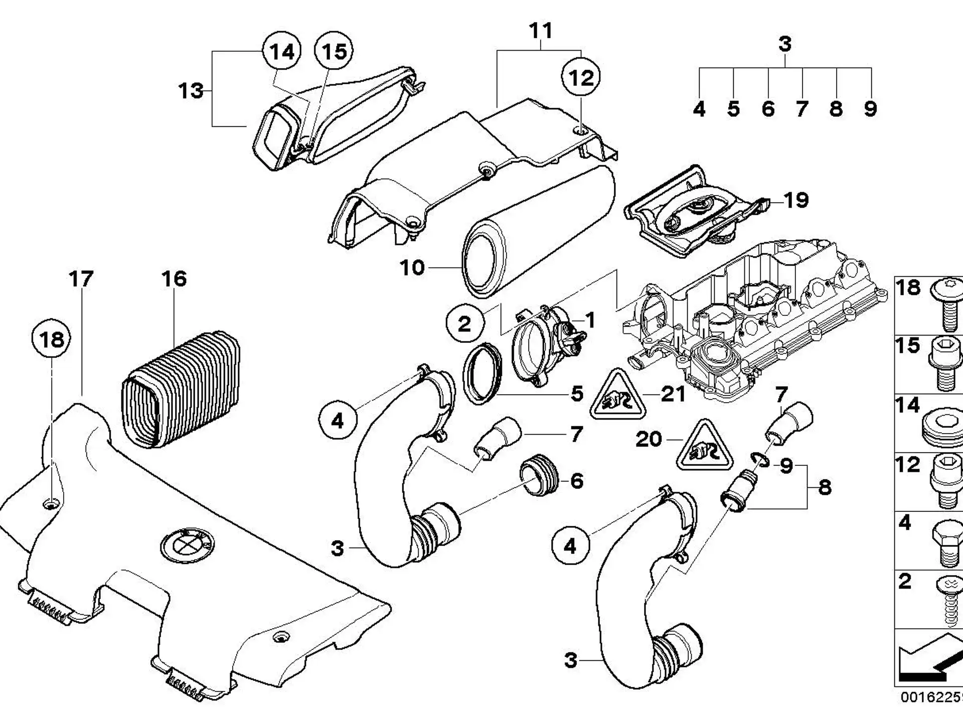 BMW Heissfilmluftmassenmesser 13627788744