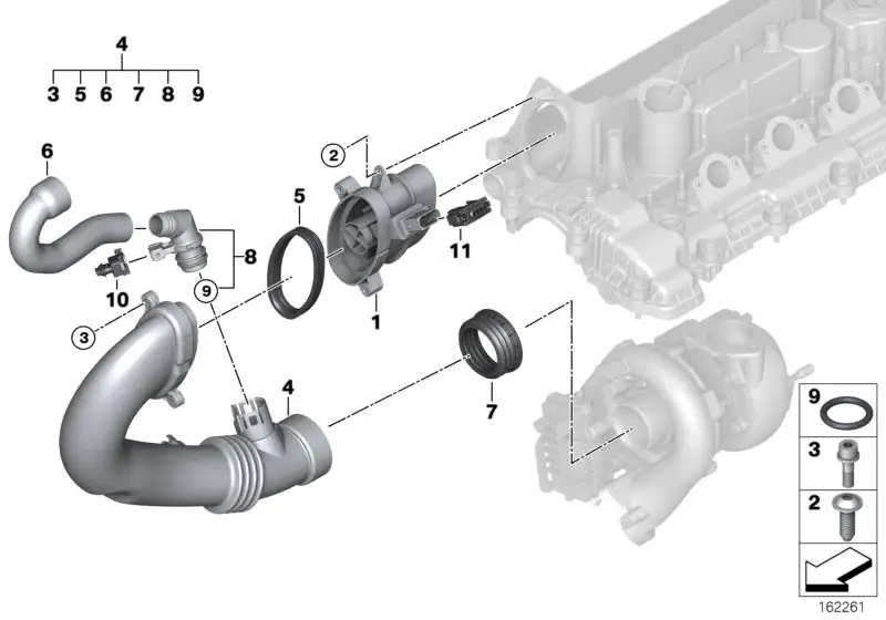 BMW Reinluftrohr E60 E61 E65 E66 E70 E71 E83 E90 E91 E92 E93 1371