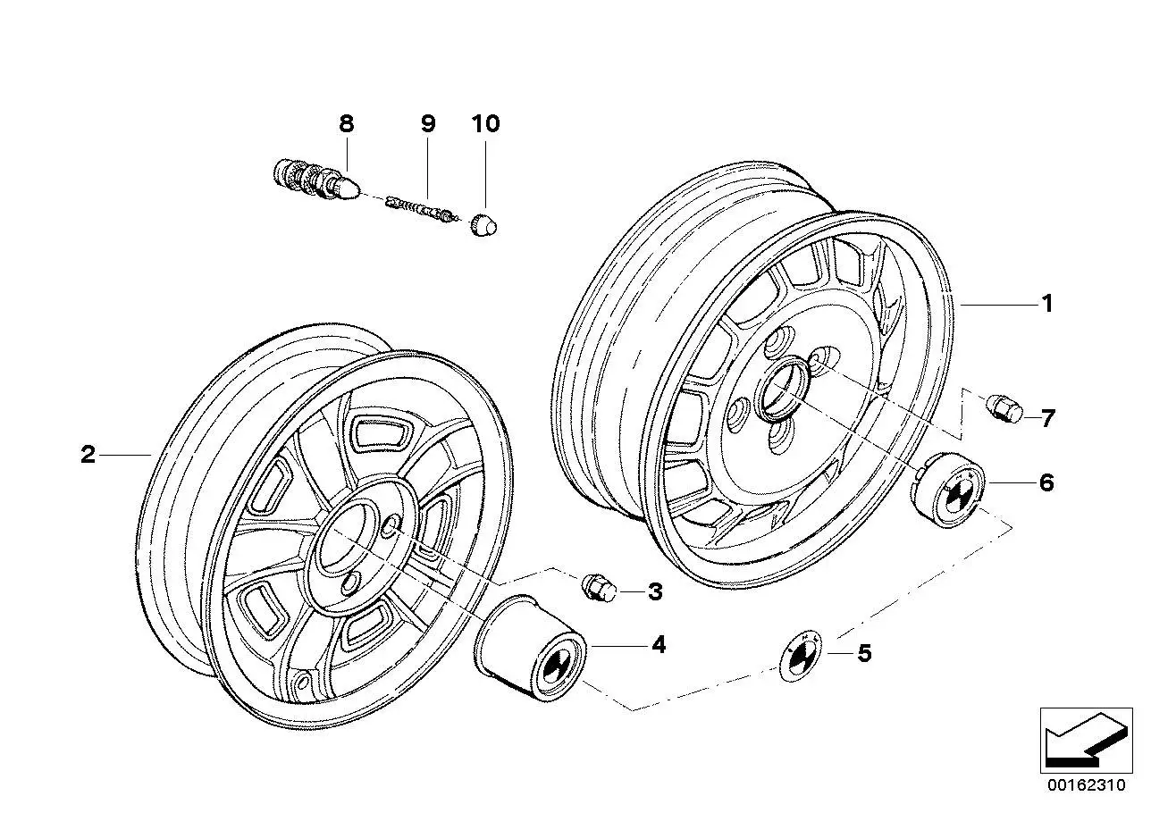BMW Nabenabdeckung E21 E30 36131114180 - 3er E21, Z1 E30