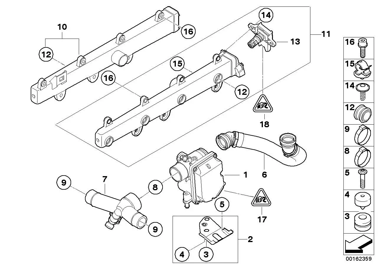 BMW Halter Leerlaufsteller 13417838256 - Bildposition 02