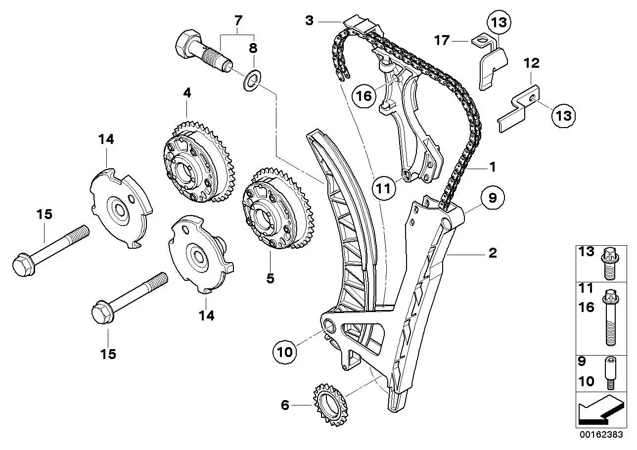 BMW Kettenspanner E46 E60 E61 E81 E82 E83 E84 E85 E87 E88 E89 E90