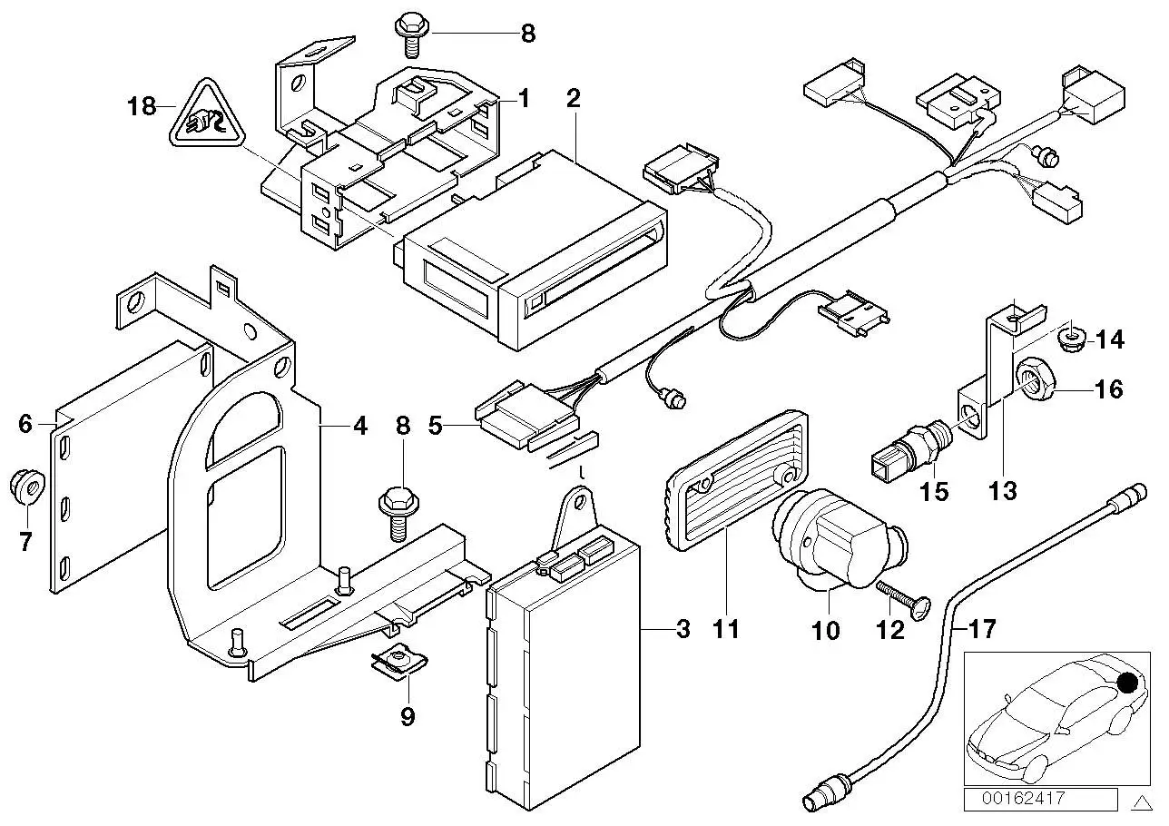 BMW Antennenkabel GPS E38 E39 61128377434 - 5er E39, 7er E38