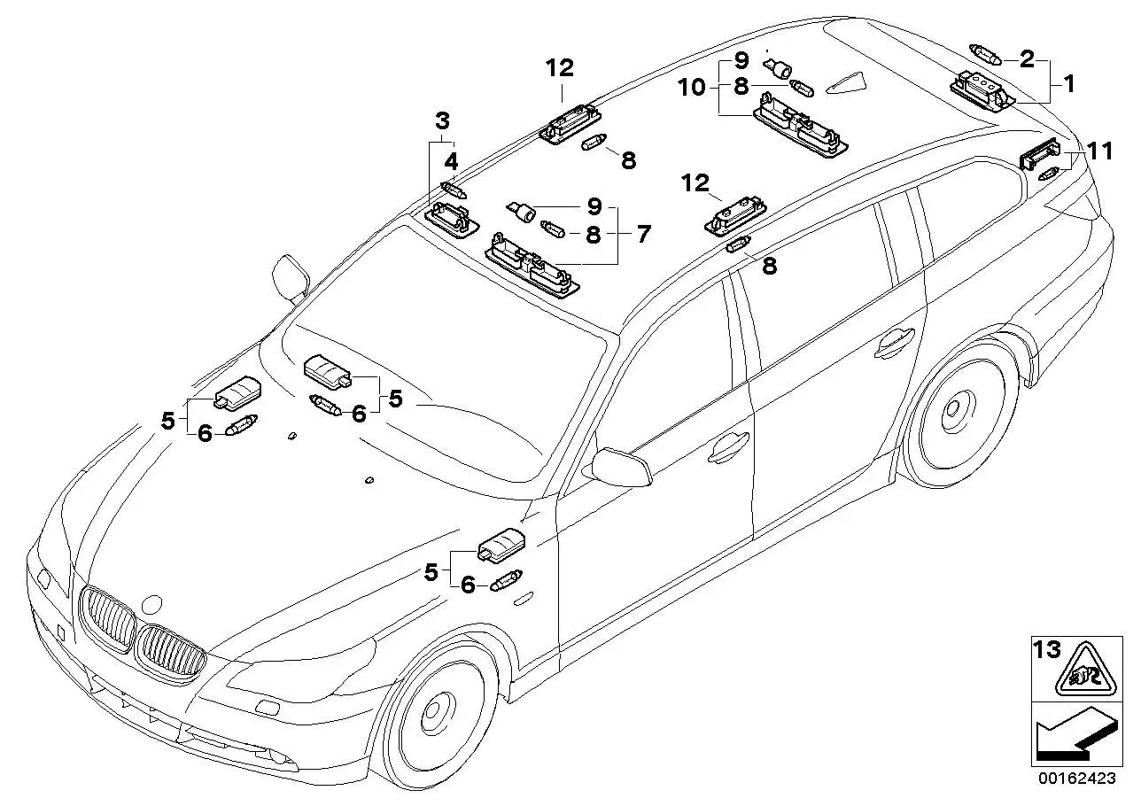 BMW Innenleuchte E61 E63 E64 E65 E66 E83 E85 E86 63316962009 - 5e