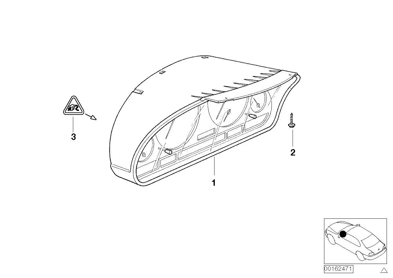 BMW Instrumentenkombination uncodiert E46 62117837969
