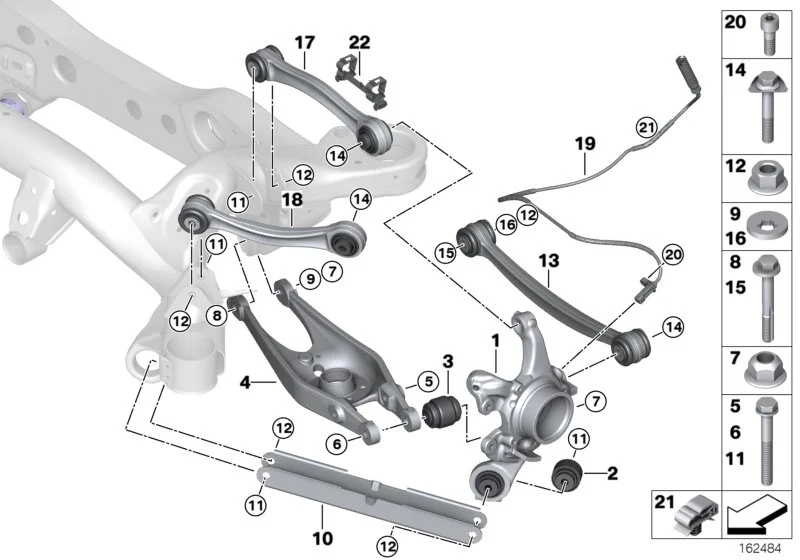 BMW Halter ABS/BVA-Leitung hinten E82 E90 E92 E93 34522283017