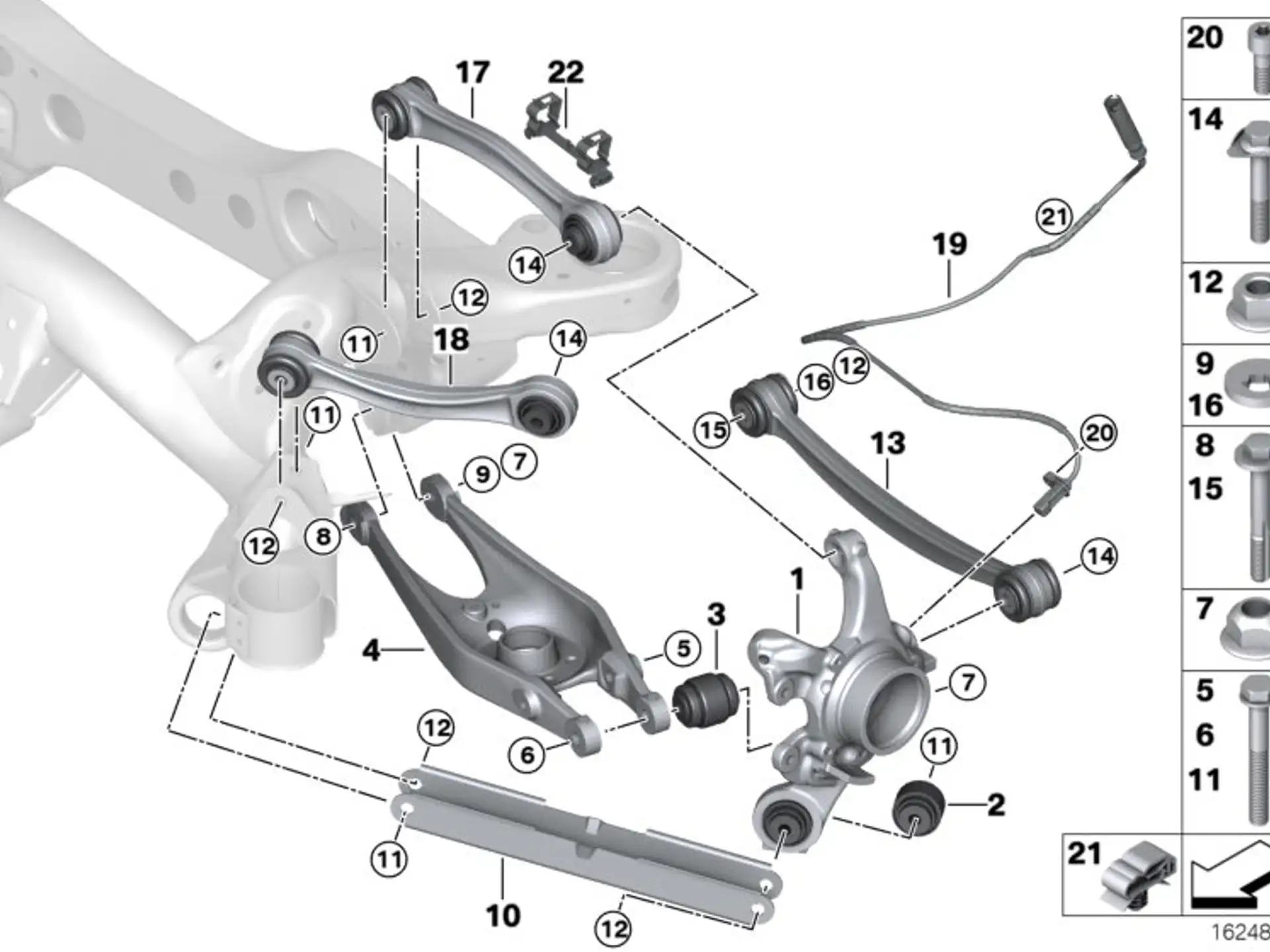 BMW Halter ABS/BVA-Leitung hinten E82 E90 E92 E93 34522283017