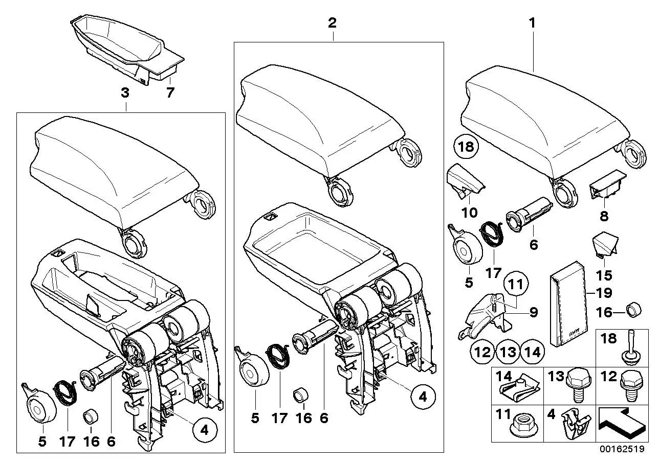 BMW Abdeckung Drehachse rechts E81 E82 E87 E88 51169120574 - Bild