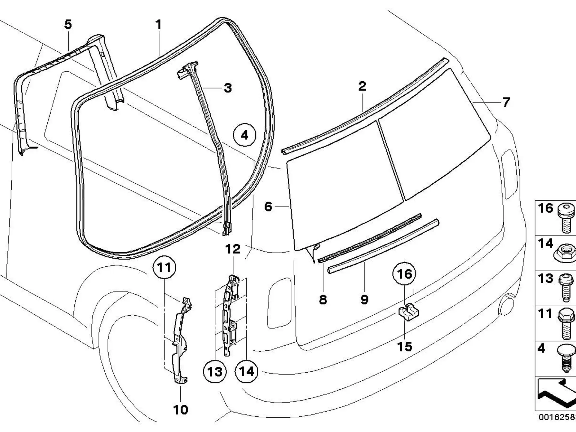 BMW Einsatz Zierleiste Splitdoor R55 51137167245