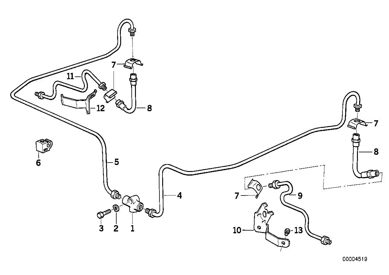 BMW Rohrleitung E12 E21 E30 E31 E36 E39 34326755582 - K, 114, E9,