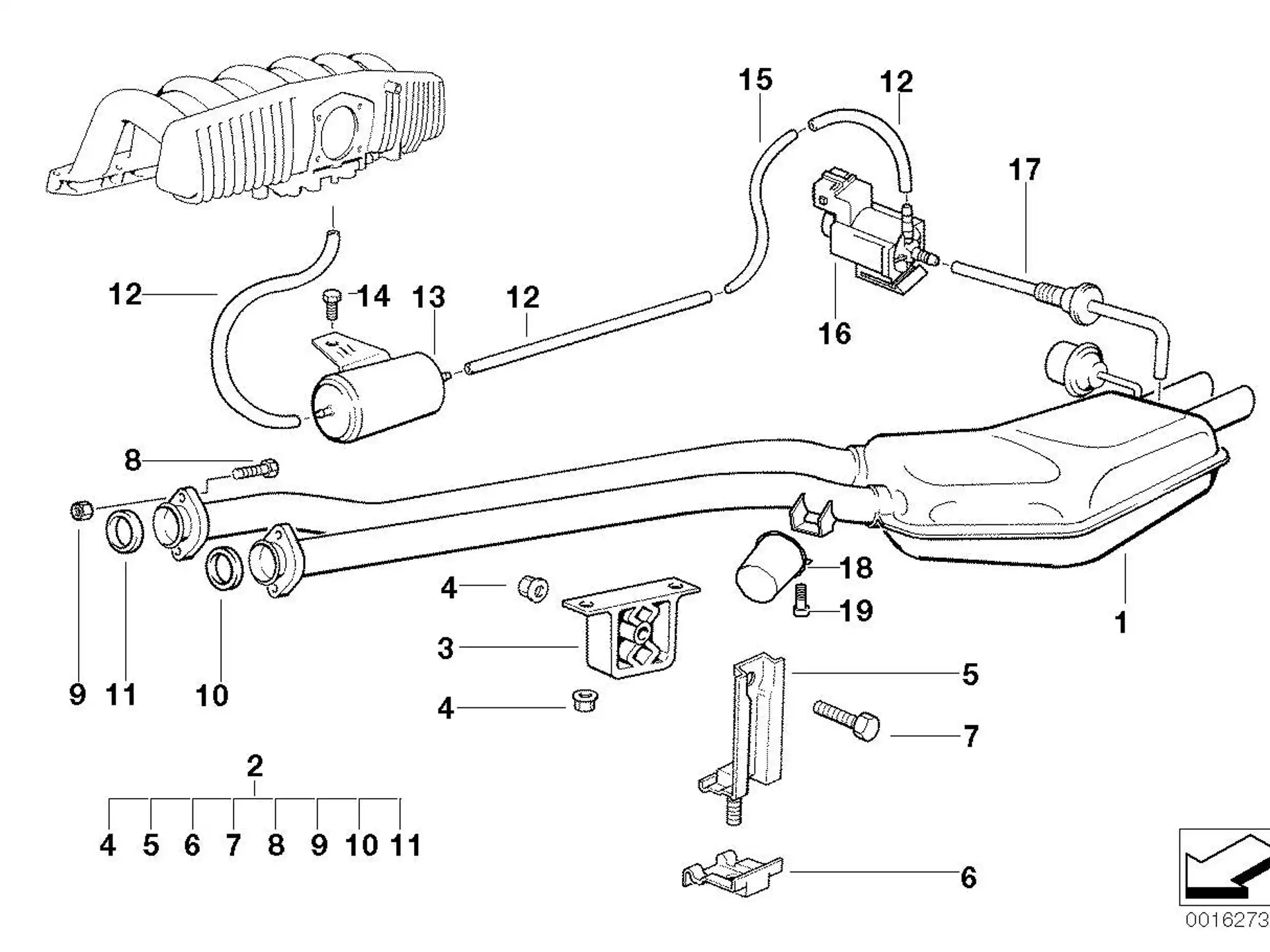 BMW Schlauch mit Scheuerschutz E36 18101436323