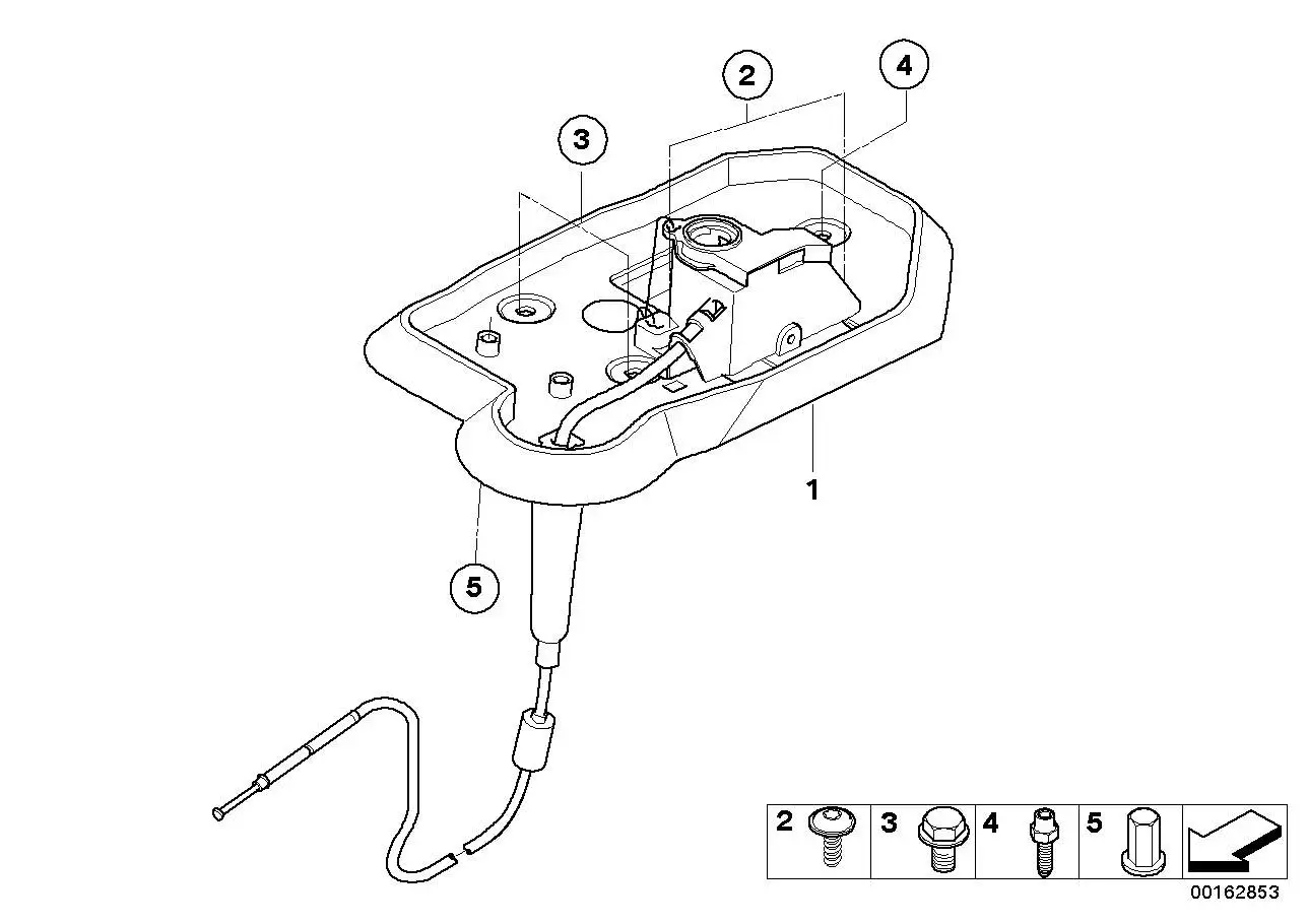 BMW Notentriegelung E60 E61 E63 E64 24507587728 - Bildposition 01