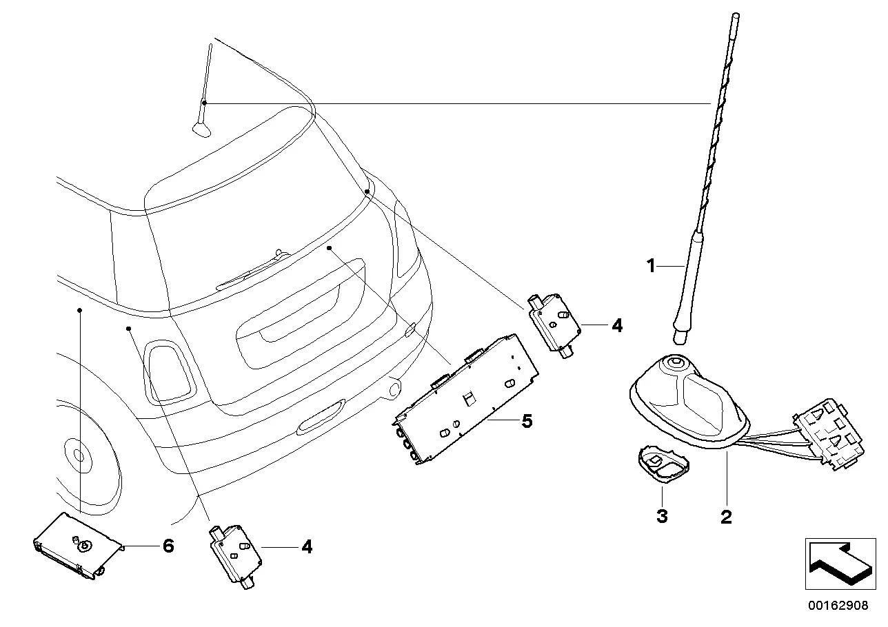 BMW Antennenstab R55 R56 R57 65203453893