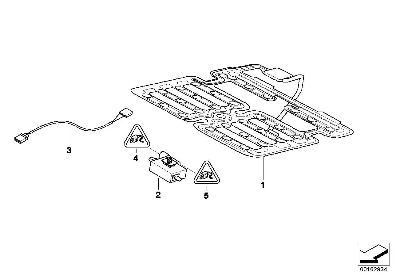 BMW Sensormatte Beifahrersitzerkennung E85 65776927892