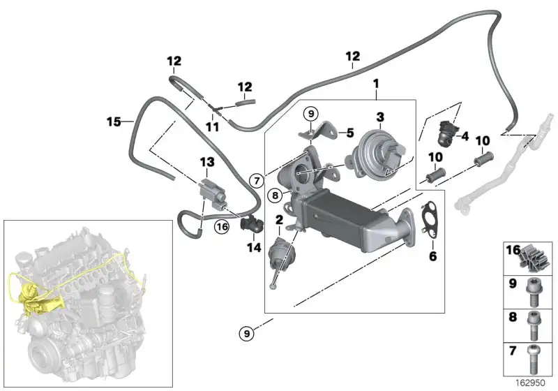 BMW Abgas-Kühler E60 E61 E81 E82 E87 E88 E90 E91 E92 E93 11717797