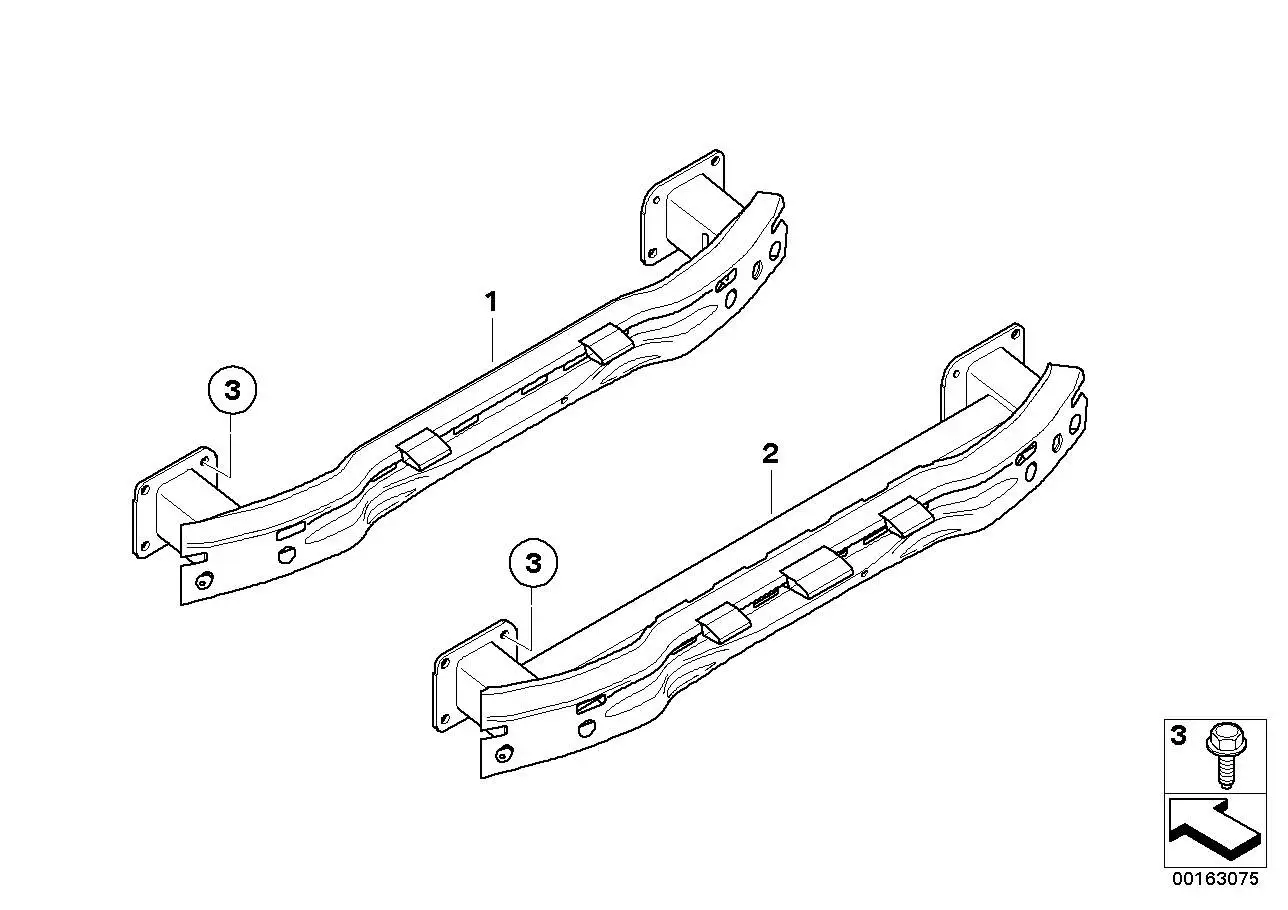 BMW Träger Stossfänger hinten R55 51127267031