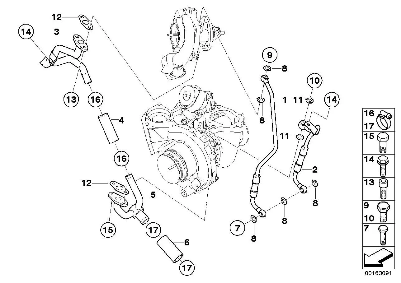 BMW Hohlschraube E60 E61 E63 E64 E70 E71 E81 E82 E83 E84 E87 E88