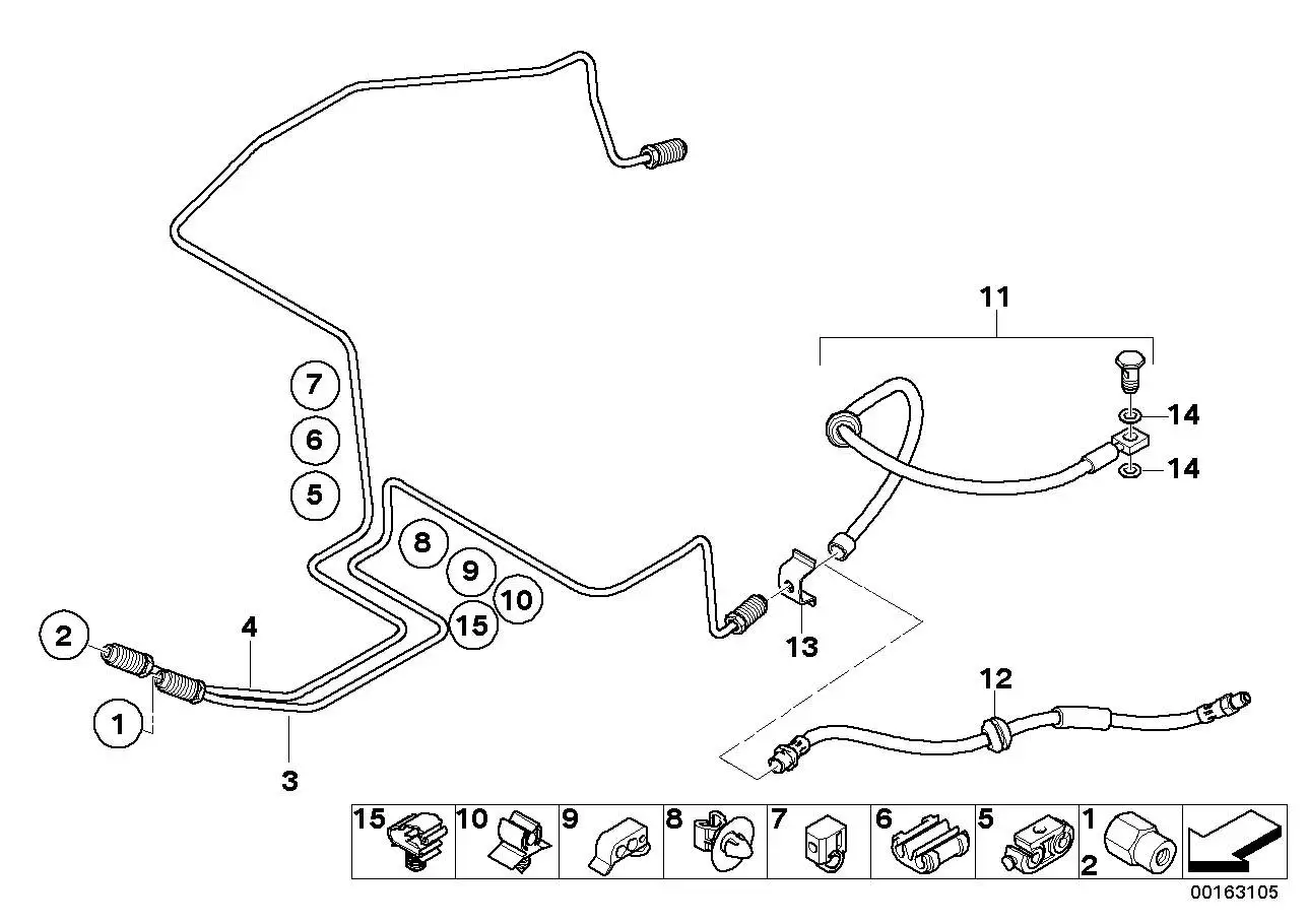 BMW Rohrleitung R50 R52 R53 34306779193 - MINI R50, MINI R53, MIN