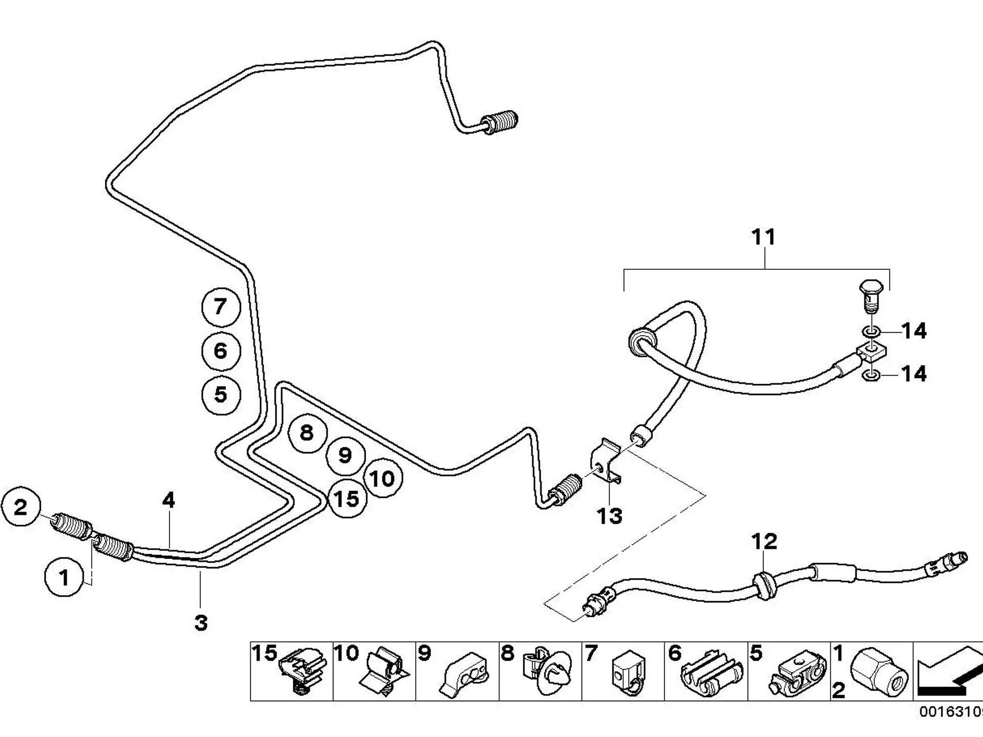 BMW Halter Bremsleitung R50 R52 R53 R55 R56 R57 R58 R59 R60 R61 34300717868