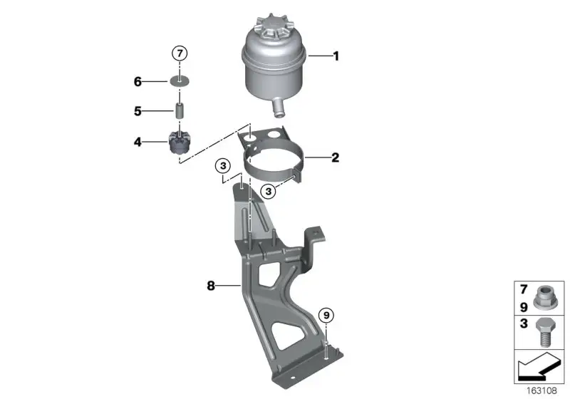 BMW Halter Ölbehälter 32412283027 - Bildposition 08