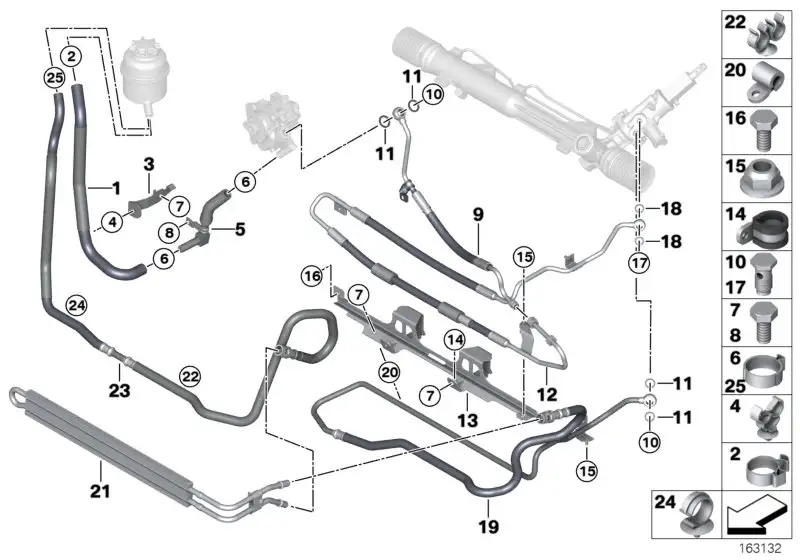 BMW Dehnschlauch E90 E92 E93 32412283597