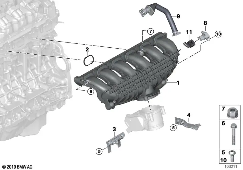 BMW Sauganlage E71 E82 E88 E89 E90 E91 E92 E93 F01 F02 1161756467