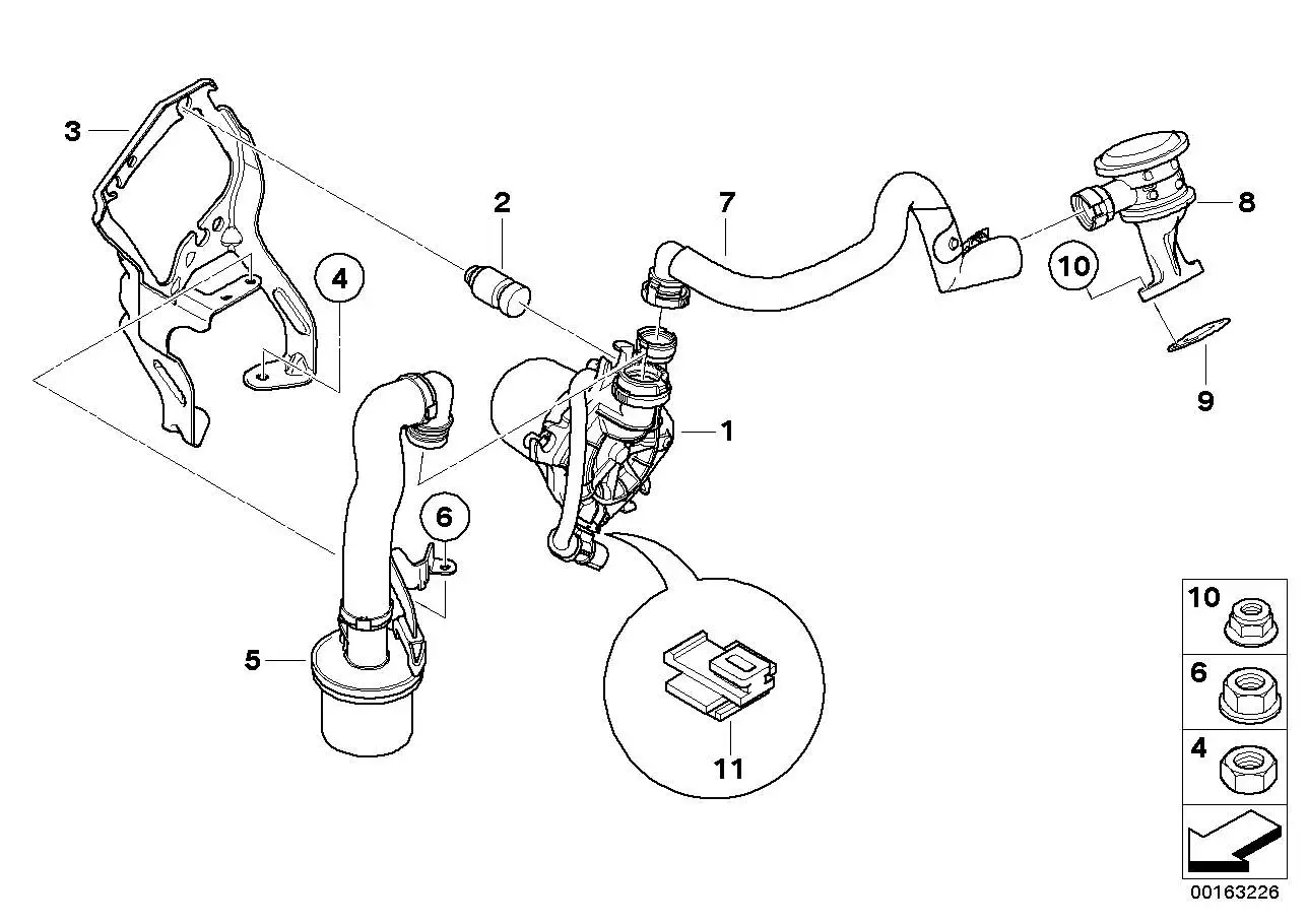 BMW Druckschlauch E90 E93 11727557910 - Bildposition 07