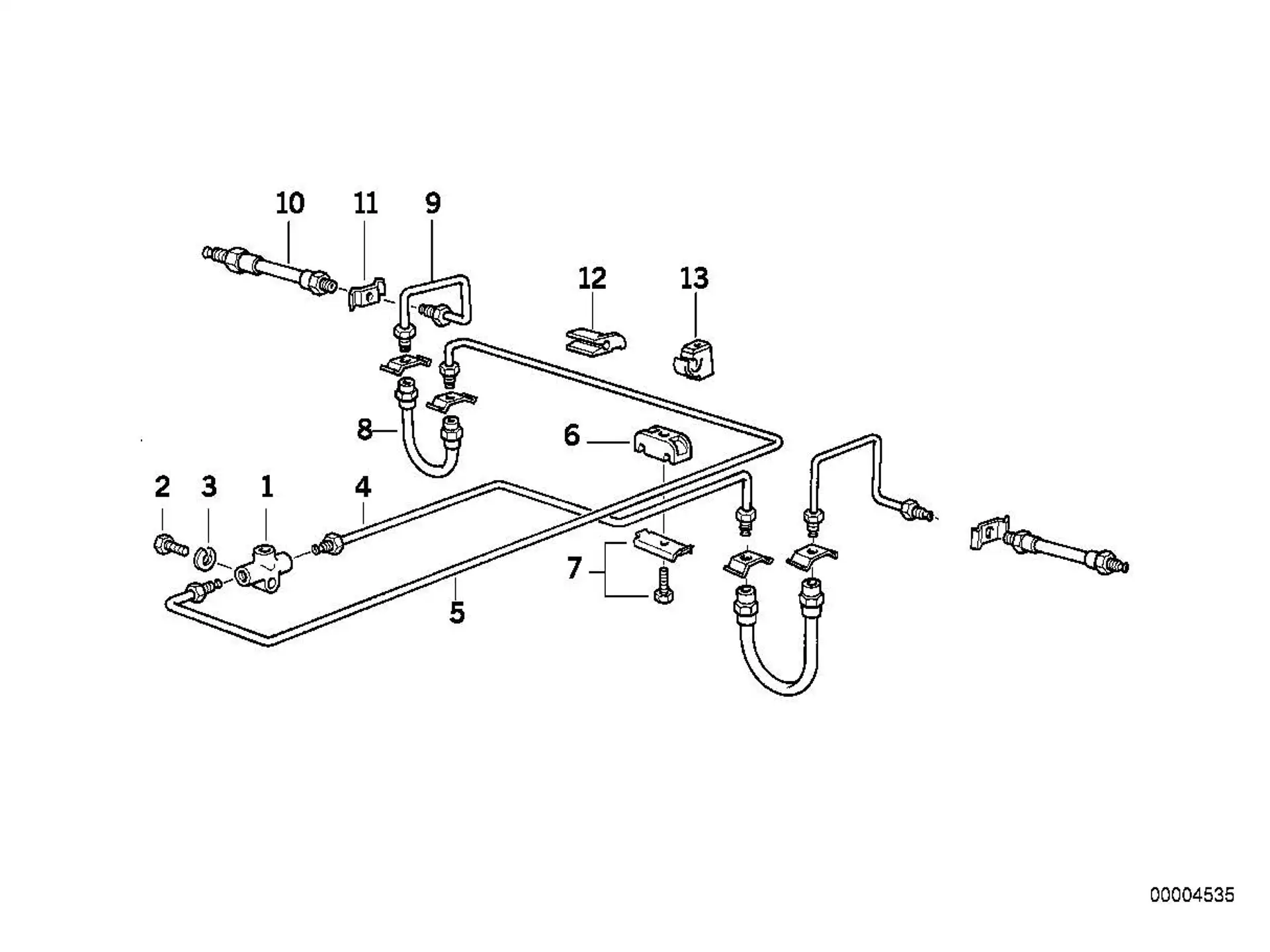 BMW Rohrleitung E12 E21 E24 E28 E31 E34 E36 E38 E46 R50 R52 R53 34306779187
