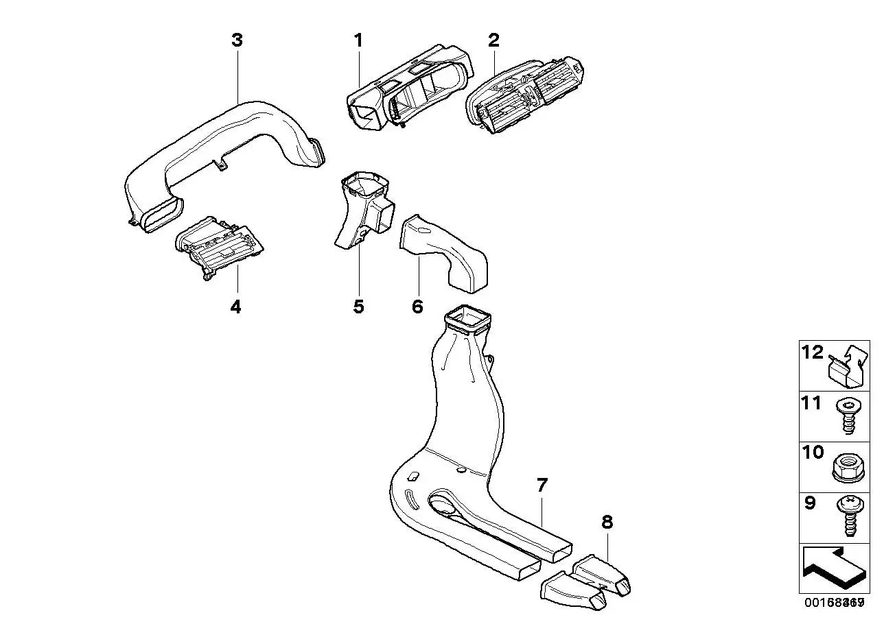 BMW Frischluftgrill Mitte E63 E64 64229111670 - 6er E63, 6er E64