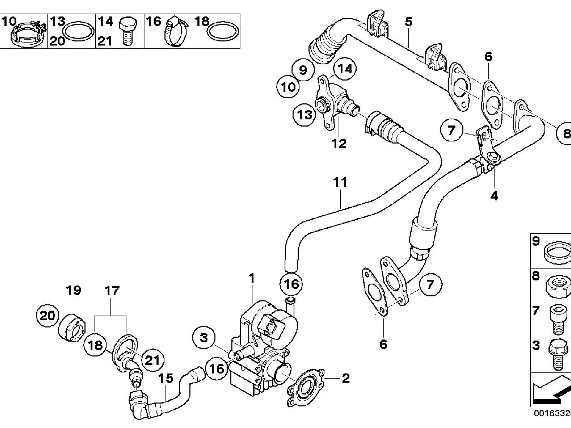 BMW AGR-Ventil E60 E61 E63 E64 E90 E91 E92 E93 F10 F11 11717548415