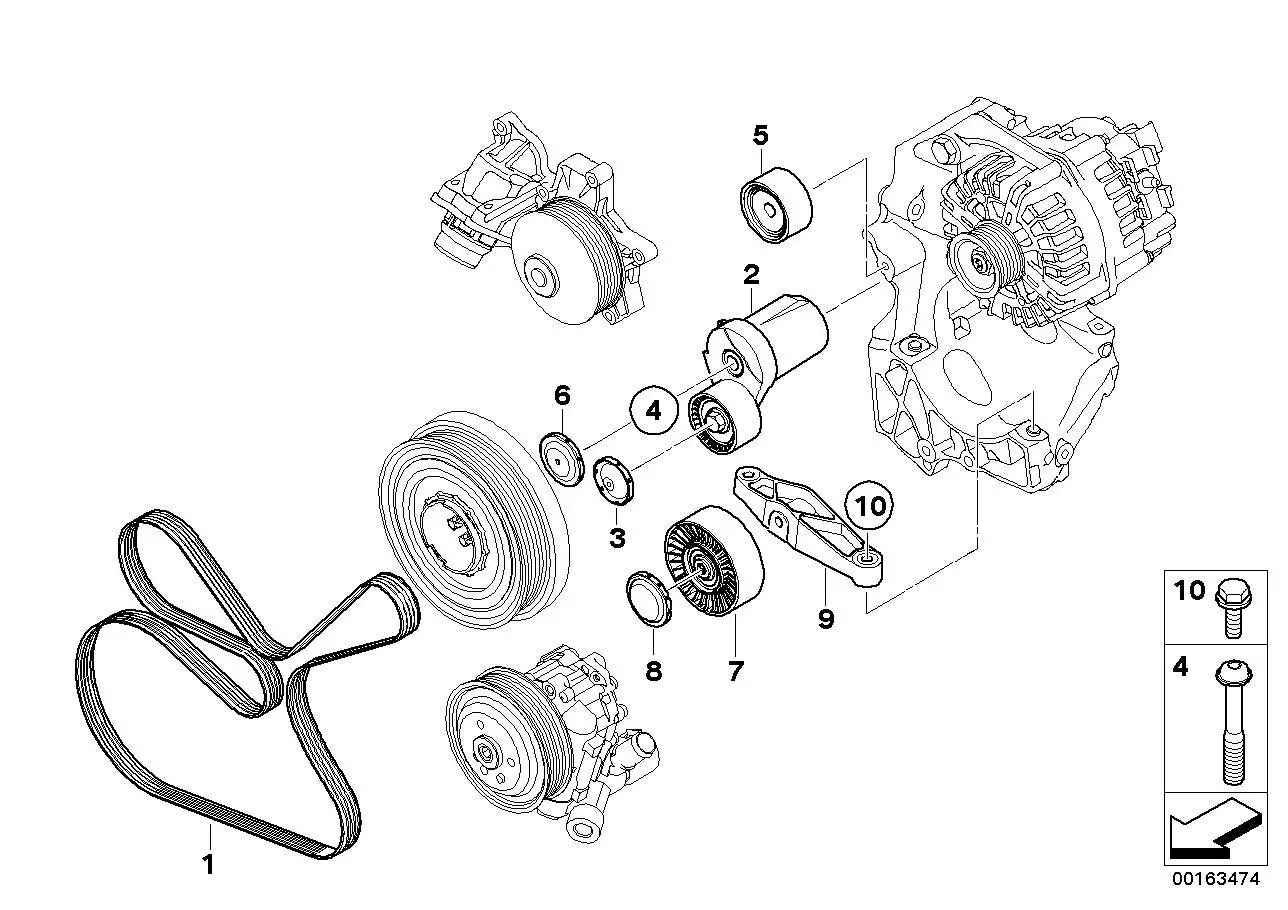BMW Riemenspanner mechanisch E70 E71 E81 E82 E84 E87 E88 E90 E91