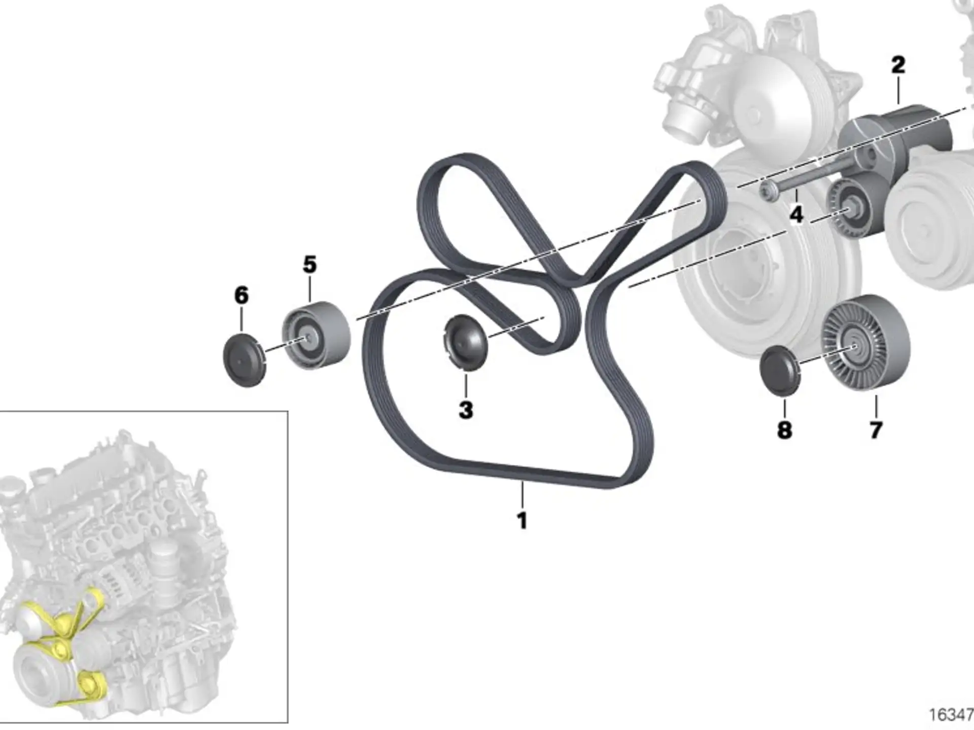 BMW Schutzkappe Spannrolle E60 E61 E70 E71 E81 E82 E83 E84 E87 E88 E90 E91 E92 E93 F01 F02 F07 F10 F11 11287802640
