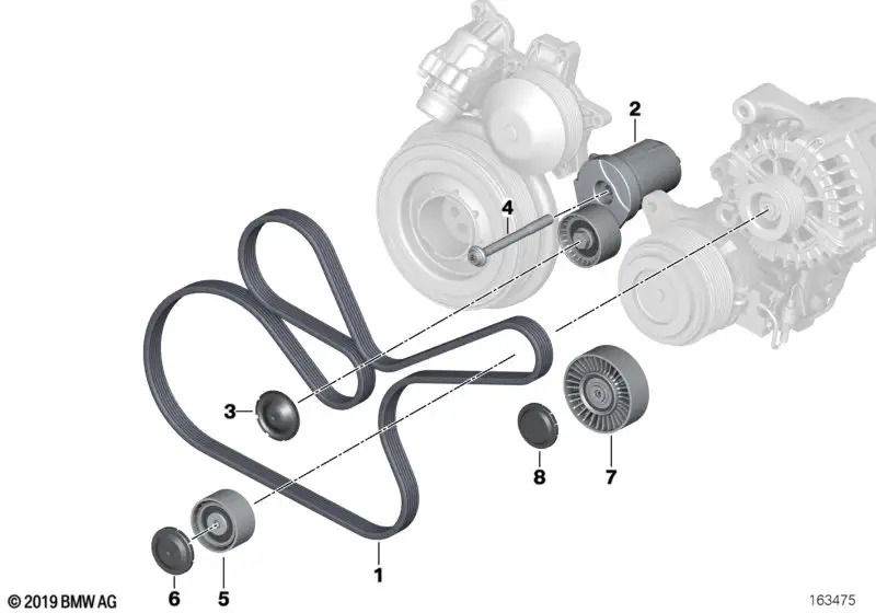 BMW Keilrippenriemen F10 F11 11288477788 - Bildposition 01