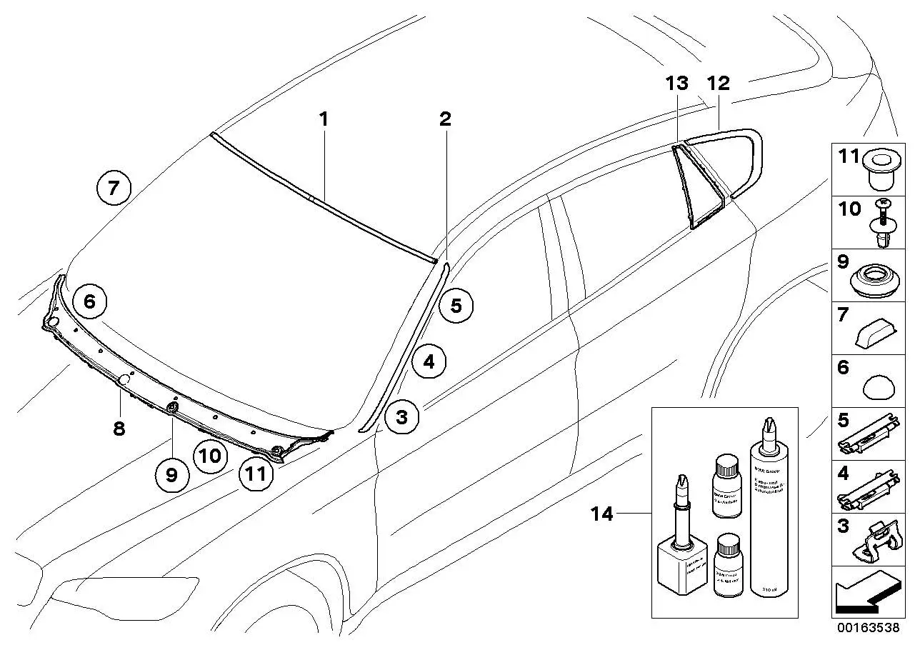 BMW Wasserfangleiste links E71 E72 51317250403
