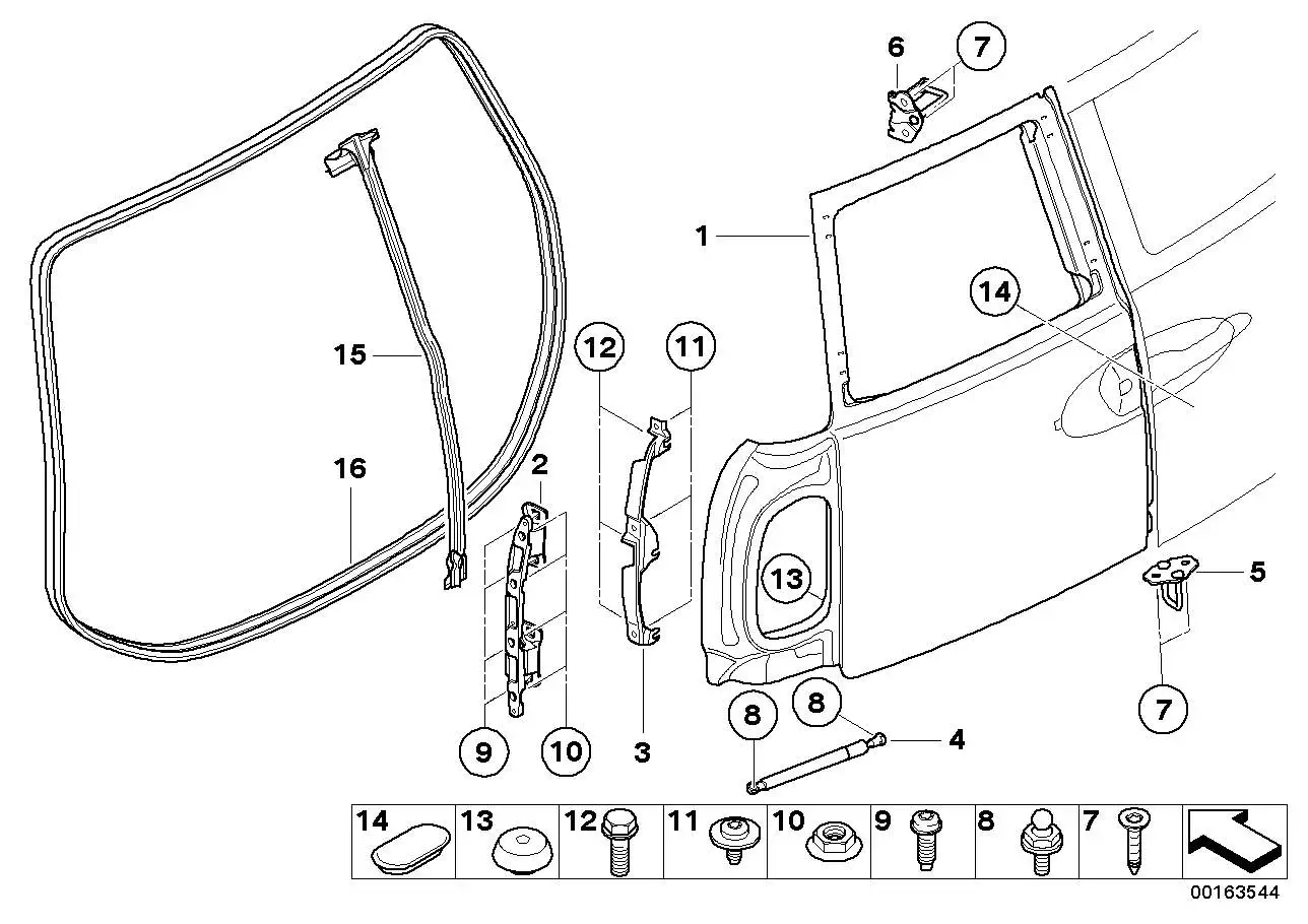BMW Halter links R55 51247167445 - Bildposition 03