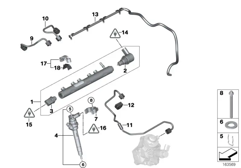 BMW Drucksensor E60 E61 E70 E71 E81 E82 E83 E84 E87 E88 E90 E91 E