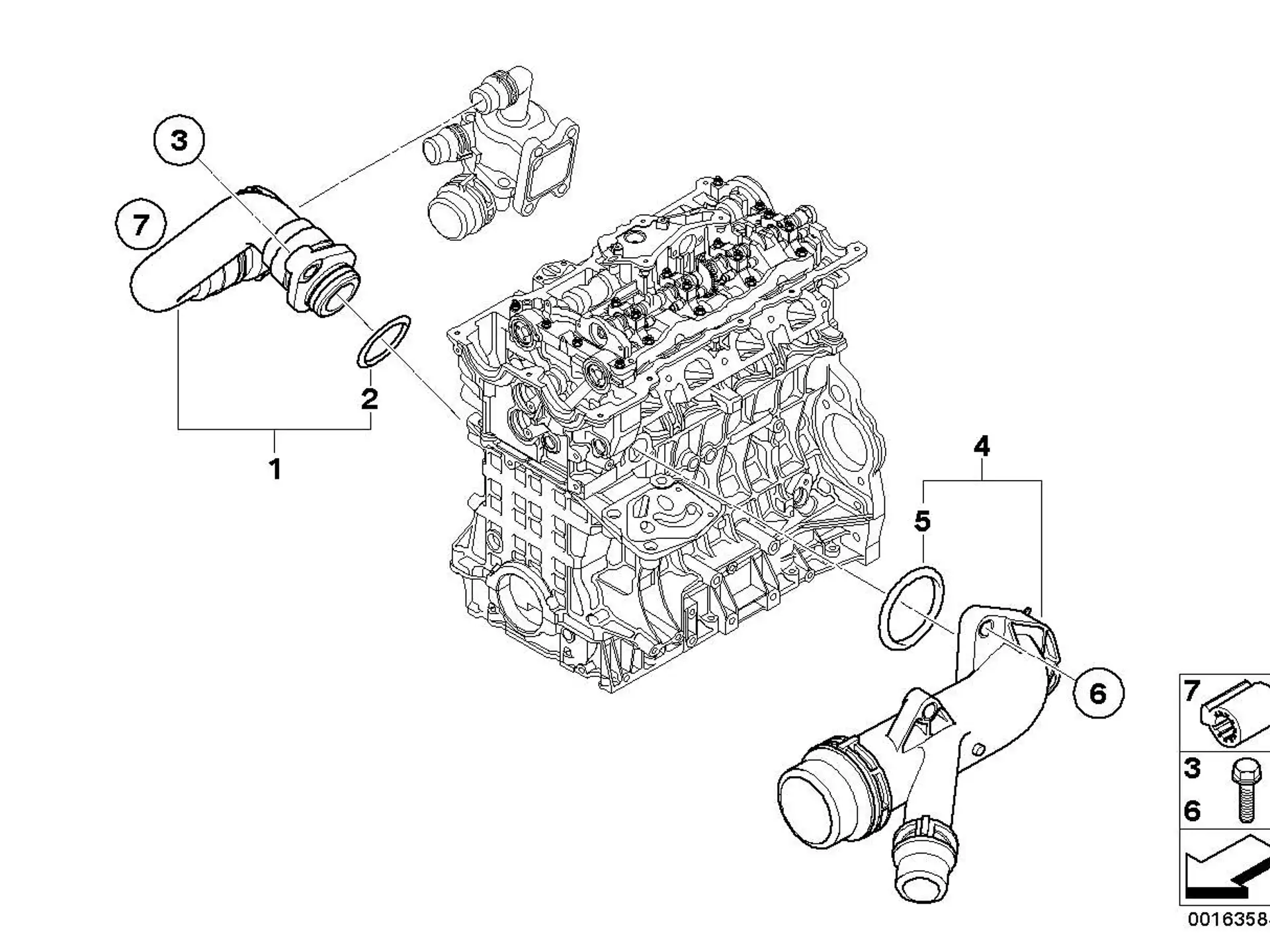 BMW Wasserschlauch E46 E81 E83 E87 E88 E90 E91 11537572158