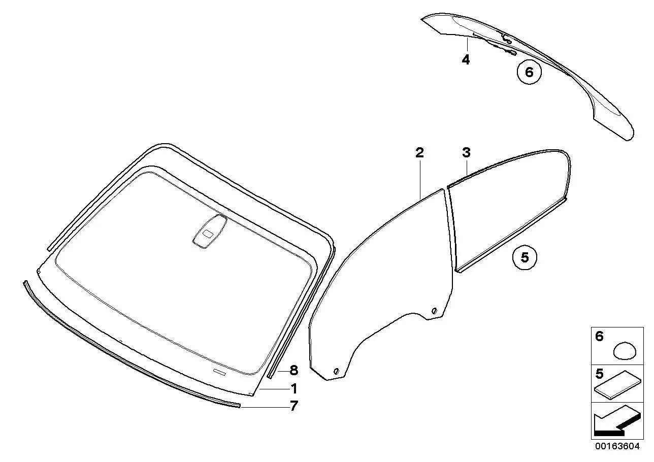 BMW Satz Beschlagsensor geklebt E60 E61 E63 E64 E65 E66 E70 E71 E